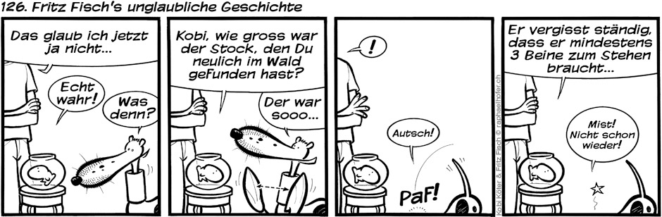 Kobi Koter Hunde Online Comic Strips 126 Fritz Fisch S Unglaubliche Geschichte