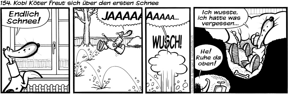 154. Kobi Köter freut sich über den ersten Schnee