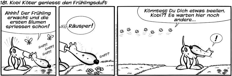 181. Kobi Köter geniesst den Frühlingsduft