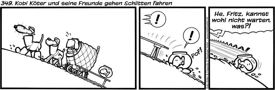 349. Kobi Köter und seine Freunde gehen Schlitten fahren
